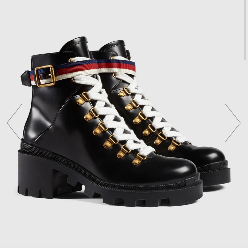 Gucci leather ankle boots size 37